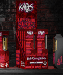 KAOS DISPOSABLE VAPE BLACK CHERRY GELATO – INDICA/HYBRID