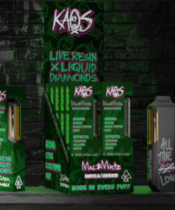 KAOS DISPOSABLE VAPE MAC & MINTZ – INDICA/HYBRID